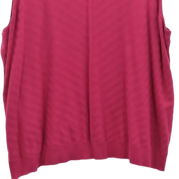 Avenue Sleeveless Burgundy Mock Turtleneck Sweater Vest Plus Size 26/28 - Picture 5 of 8